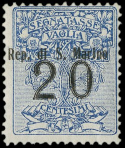 1924 Segnatasse Per Vaglia D Italia Soprastampat 1924 Asta 11a