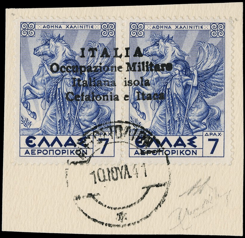 1841 - Cefalonia and Itaca, Argostoli issue, hand  (1941)  - Auction 12th Philatelic  [..]