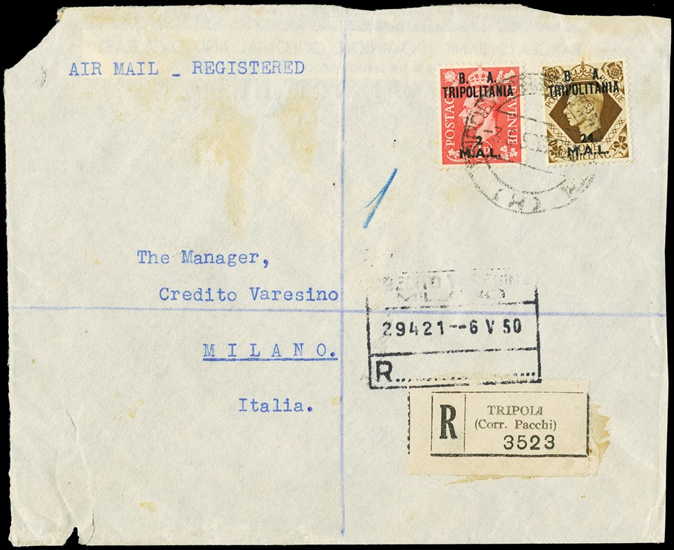 1950 - Occupazione Britannica della Tripolitania:  (1950)  - Auction 12th Philatelic  [..]