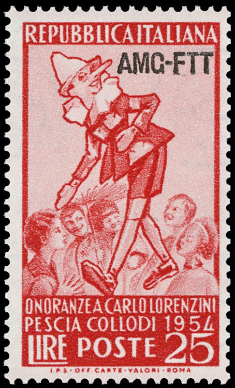 1954 - Trieste A: Onoranze a Carlo Lorenzini (Coll  (1954)  - Asta 12a Asta Pubblica  [..]